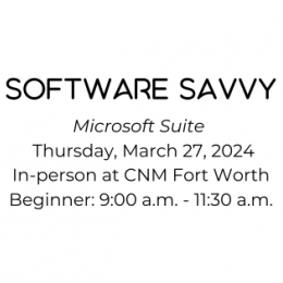 Software Savvy (Fort Worth 2025): Beginner